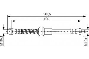 Bosch Ελαστικός Σωλήνας Φρένων - 1 987 481 721