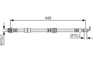 Bosch Ελαστικός Σωλήνας Φρένων - 1 987 481 722