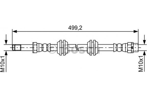 Bosch Ελαστικός Σωλήνας Φρένων - 1 987 481 727