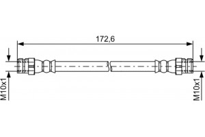Bosch Ελαστικός Σωλήνας Φρένων - 1 987 481 737