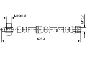 Bosch Ελαστικός Σωλήνας Φρένων - 1 987 481 742