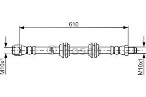 Bosch Ελαστικός Σωλήνας Φρένων - 1 987 481 744