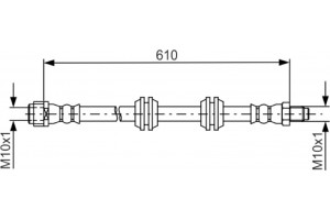 Bosch Ελαστικός Σωλήνας Φρένων - 1 987 481 744