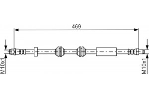 Bosch Ελαστικός Σωλήνας Φρένων - 1 987 481 748