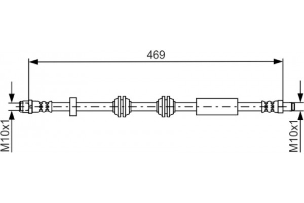 Bosch Ελαστικός Σωλήνας Φρένων - 1 987 481 748