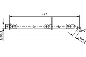 Bosch Ελαστικός Σωλήνας Φρένων - 1 987 481 771