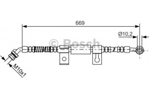 Bosch Ελαστικός Σωλήνας Φρένων - 1 987 481 797