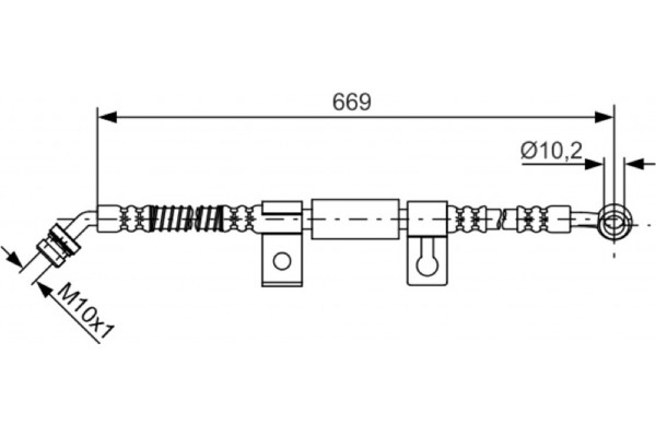 Bosch Ελαστικός Σωλήνας Φρένων - 1 987 481 797
