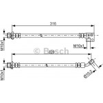 Bosch Ελαστικός Σωλήνας Φρένων - 1 987 481 801