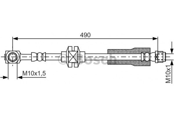 Bosch Ελαστικός Σωλήνας Φρένων - 1 987 481 809