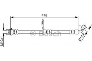 Bosch Ελαστικός Σωλήνας Φρένων - 1 987 481 814
