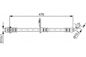 Bosch Ελαστικός Σωλήνας Φρένων - 1 987 481 814