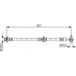Bosch Ελαστικός Σωλήνας Φρένων - 1 987 481 819