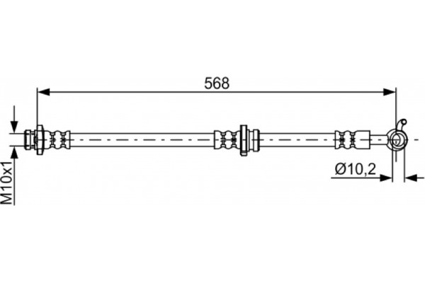 Bosch Ελαστικός Σωλήνας Φρένων - 1 987 481 821
