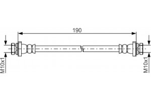 Bosch Ελαστικός Σωλήνας Φρένων - 1 987 481 831