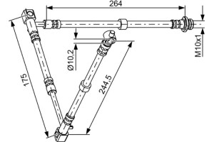 Bosch Ελαστικός Σωλήνας Φρένων - 1 987 481 836