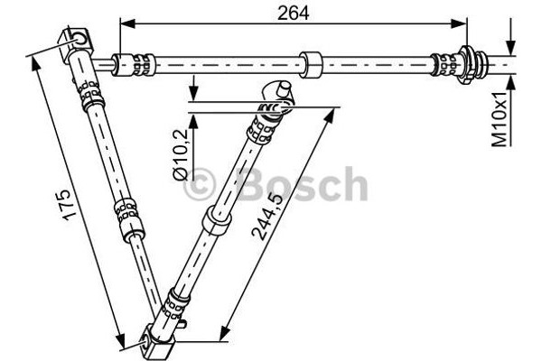 Bosch Ελαστικός Σωλήνας Φρένων - 1 987 481 836