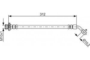 Bosch Ελαστικός Σωλήνας Φρένων - 1 987 481 839