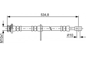 Bosch Ελαστικός Σωλήνας Φρένων - 1 987 481 851