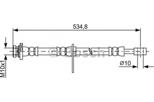 Bosch Ελαστικός Σωλήνας Φρένων - 1 987 481 851