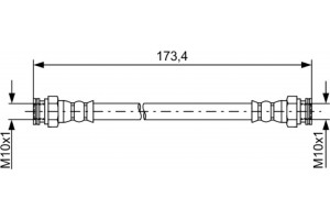 Bosch Ελαστικός Σωλήνας Φρένων - 1 987 481 858