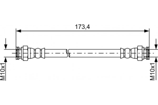 Bosch Ελαστικός Σωλήνας Φρένων - 1 987 481 858