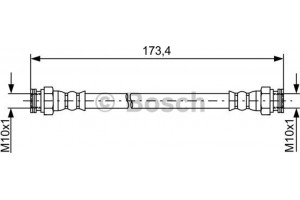 Bosch Ελαστικός Σωλήνας Φρένων - 1 987 481 858