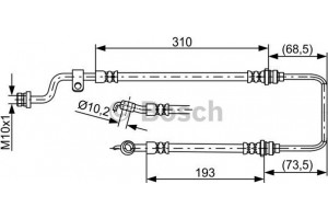 Bosch Ελαστικός Σωλήνας Φρένων - 1 987 481 859