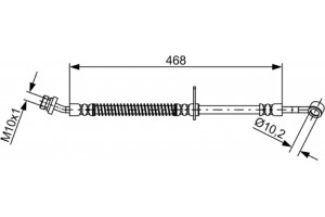 Bosch Ελαστικός Σωλήνας Φρένων - 1 987 481 861