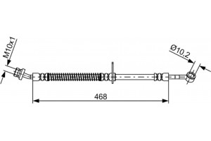 Bosch Ελαστικός Σωλήνας Φρένων - 1 987 481 867