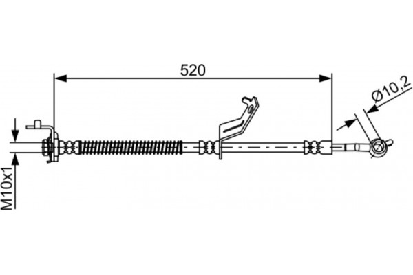 Bosch Ελαστικός Σωλήνας Φρένων - 1 987 481 868
