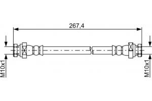 Bosch Ελαστικός Σωλήνας Φρένων - 1 987 481 873
