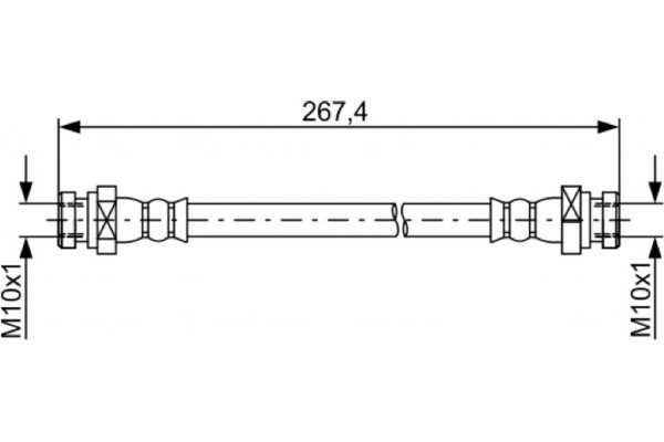 Bosch Ελαστικός Σωλήνας Φρένων - 1 987 481 873