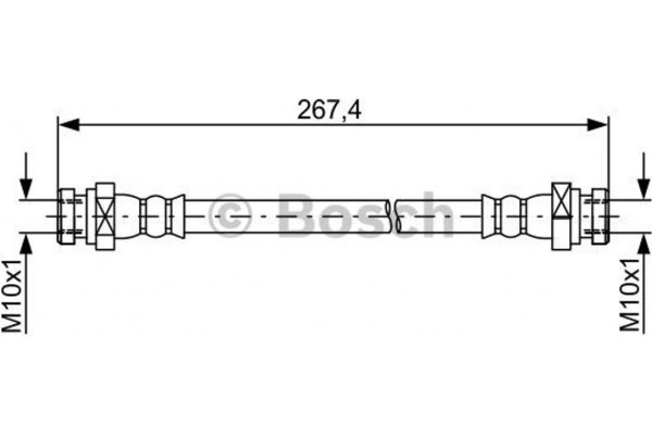 Bosch Ελαστικός Σωλήνας Φρένων - 1 987 481 873