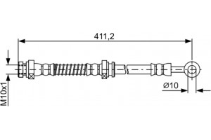 Bosch Ελαστικός Σωλήνας Φρένων - 1 987 481 874