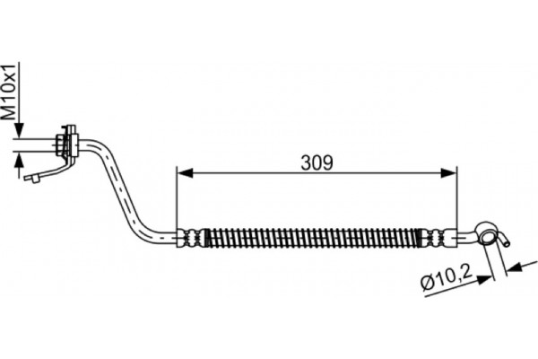 Bosch Ελαστικός Σωλήνας Φρένων - 1 987 481 877