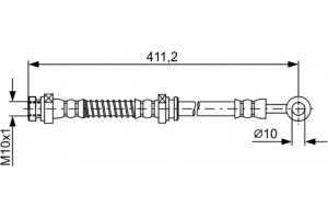 Bosch Ελαστικός Σωλήνας Φρένων - 1 987 481 887