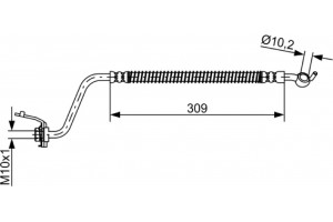 Bosch Ελαστικός Σωλήνας Φρένων - 1 987 481 889