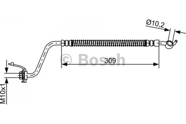 Bosch Ελαστικός Σωλήνας Φρένων - 1 987 481 889