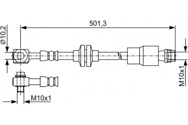 Bosch Ελαστικός Σωλήνας Φρένων - 1 987 481 937
