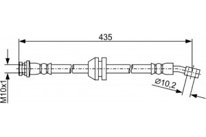 Bosch Ελαστικός Σωλήνας Φρένων - 1 987 481 939