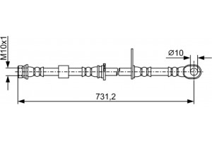 Bosch Ελαστικός Σωλήνας Φρένων - 1 987 481 957