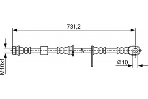 Bosch Ελαστικός Σωλήνας Φρένων - 1 987 481 958