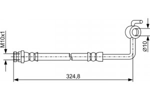 Bosch Ελαστικός Σωλήνας Φρένων - 1 987 481 971