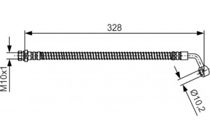 Bosch Ελαστικός Σωλήνας Φρένων - 1 987 481 993