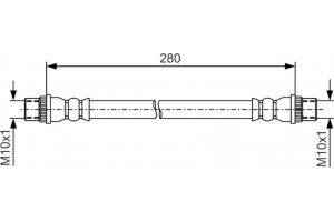 Bosch Ελαστικός Σωλήνας Φρένων - 1 987 481 A08