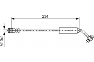 Bosch Ελαστικός Σωλήνας Φρένων - 1 987 481 A15