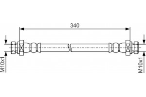 Bosch Ελαστικός Σωλήνας Φρένων - 1 987 481 A18