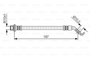 Bosch Ελαστικός Σωλήνας Φρένων - 1 987 481 A23