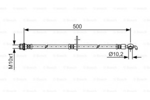 Bosch Ελαστικός Σωλήνας Φρένων - 1 987 481 A36